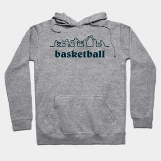 Line Art Basketball Player Hoodie